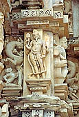 Khajuraho - Chitragupta temple - Agni, one of temple directional guardian 